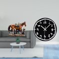 thumbnail image 2 of Escultura de caballo de resina como adorno de escritorio y reloj de pared moderno de acrílico para amantes de la decoración del hogar, la oficina, la, 2 of 8