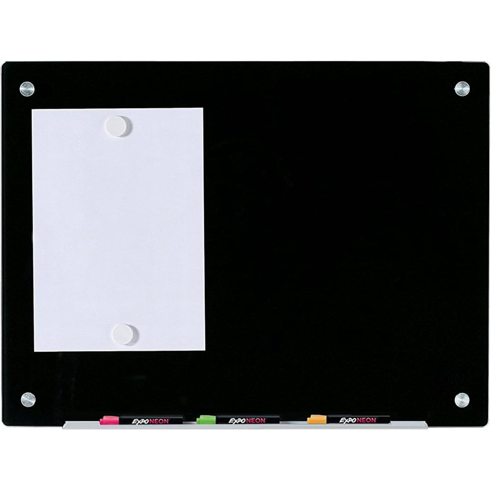 Black Glass DryErase Board Set 17 3/4" X 23 5/8" Includes