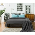 thumbnail image 4 of 100% Cotton Basket Weave Thermal Bed Blanket Breathable Super Soft Layering All Season Light Weight for Home Decoration, 4 of 5