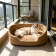 thumbnail image 6 of All-Season Washable Pet Bed Pad Soft Thickened Support Cushion Removable Cover Anti-Slip Sleeping Mat for Small Dogs Cats Indoor Rest,Coffee, 6 of 6