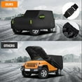 thumbnail image 7 of Waterproof Car Cover for Jeep Wrangler 2 Door 1987-2025 JK JL CJ YJ TJ Outdoor Sun Rain Snow Hail Protection with Driver Door Zipper, 7 of 7