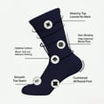 thumbnail image 4 of Comfello Diabetic Socks for Edema & Neuropathy, Wide Calf Cotton, Moisture Wicking & Breathable Mesh 6-Pack, 4 of 6