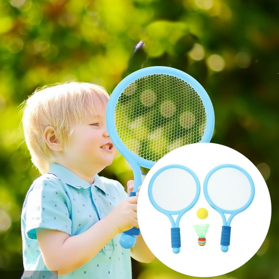HEMOTON 2-Pack Kids Tennis Rackets Cartoon Style Outdoor Sports Toy Racquet for Children