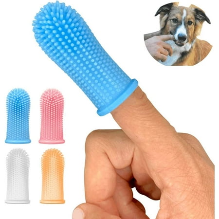 UPC: 0850019711011 | Jasper Dog Toothbrush Silicone Finger Toothbrush for Puppies Cats and Small Pets 4 Pack