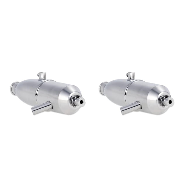 Vogacara Aluminum Exhaust Pipe RC for Baja Monster Truck Bajass HSP 1:5 2piezas Plata tipo 6