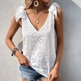 thumbnail image 2 of Vedolay Sleeveless Tops for Women Casual Summer V Neck Shirts,White S, 2 of 3