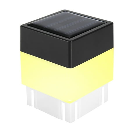 

Crtynell Solar Powered LED Square Warm White Light for Garden Fence Outdoor Decoration Solar Powered Path Lamp Solar Powered LED Light