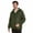 Dark Olive, variant on 9 Crowns Maximos Men's Water Resistant Fleece Lined Wind Rain Hooded Jacket (Dark Olive, Large)