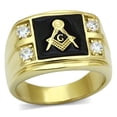 thumbnail image 1 of TK719 - Bague en Acier Inoxydable IP Gold(Ion Placage) avec AAA Grade CZ en Taille Transparente 13, 1 of 4