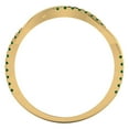 thumbnail image 5 of 0.16 ctw Wedding Band for Women - 18K Yellow Gold Simulated Emerald Stackable Eternity Ring, 5 of 6