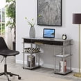 thumbnail image 3 of Pemberly Row No Tools Student Desk in Gray Faux Marble Wood Finish, 3 of 7