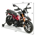 thumbnail image 2 of Gymax 12V Licensed Kids Ride On Motorcycle w/ Headlight Training Wheel Red, 2 of 9