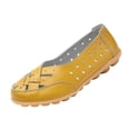 thumbnail image 2 of Orthopedic Loafers in Breathable Leather,Womens Casual Soft Sole Hollow Slip on Walking Shoes,Closed Toe Flat Boat Shoes, 36, 2 of 5