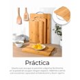 thumbnail image 2 of Raganet, Paquete de 3 Tablas Xtellar para Picar de Bambu con 3 Diferentes Medidas, Tablas de Cocina para Picar Cuadradas color cafe, 2 of 5