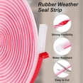 thumbnail image 3 of Rubber Weather Stripping Door Seal Strip Self-Adhesive Door Insulation Weather Strip Soundproofing D Shape Seal Clear 49Ft, 3 of 6