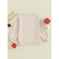 thumbnail image 4 of Suealasg Kids Girls Boys Christmas Sweatshirts Little Girls Boys Long Sleeve Crewneck Letter Gingerbread Man Print Pullover Tops 3T 4T 5T 6T Child Casual Fall Clothes, 4 of 9