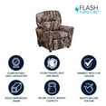 thumbnail image 3 of Flash Furniture Fabric Upholstered Kids Recliner with Cup Holder, Headrest, and Footrest, Camouflage, 3 of 17