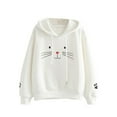 thumbnail image 1 of Femmes Coton Sweat-Shirts Pull-Over Chat Motif à Manches Longues Pull-Over à Capuche Sweat-Shirts Noir L, 1 of 12