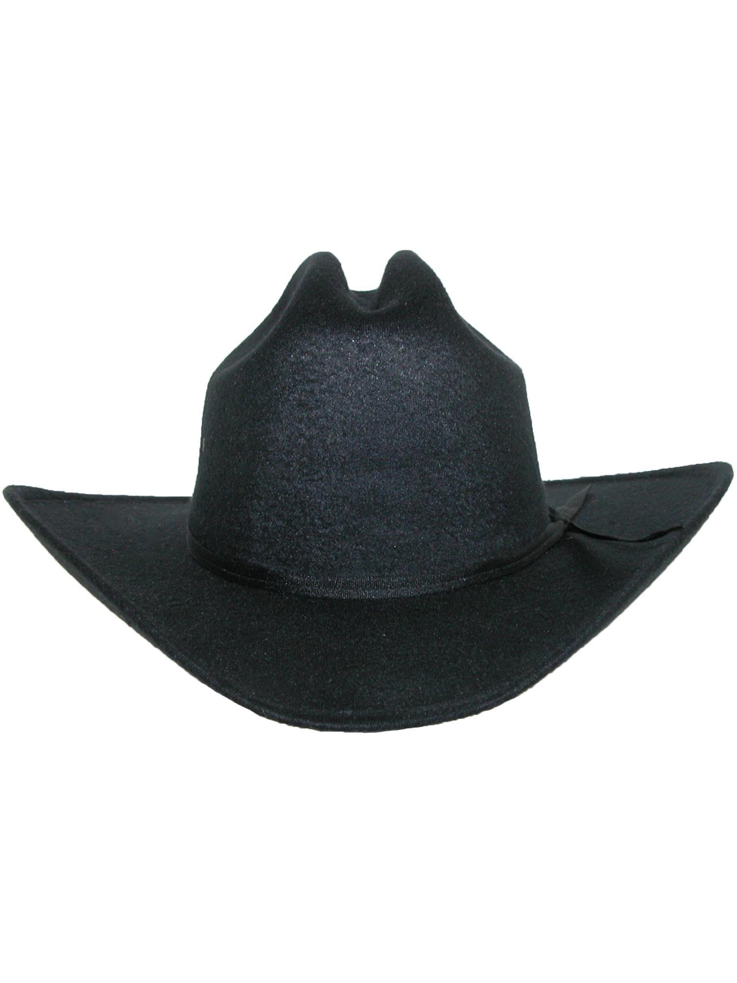 CTM Mens Wool Felt Wide Brim Cattleman Cowboy Western Hat 