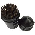 thumbnail image 1 of 1/16 - 1/2 HSS Negro y oro Juego de brocas de LONGITUD MECÁNICA, Estuche a prueba de roturas, 29 piezas (incrementos de 1/64), KFD29ML-PC Drill America KFD29ML-PC, 1 of 2
