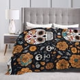 thumbnail image 4 of ZICANCN Throw Blanket Dead Skull Muertos Dark , Couch Ultra Soft Micro Fleece Sofa Bed Camping Travel Blanket for Adults, 80"x60", 4 of 8