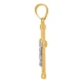 thumbnail image 2 of 10k Gold Two-tone Mens Cross Crucifix Height 34mm X Width 16.9mm Religious Charm Pendant Necklace for Men, 2 of 2