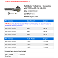 thumbnail image 2 of Right Outer Tie Rod End - Compatible with 1997 Ford F-250 HD 4WD, 2 of 2