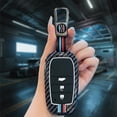 thumbnail image 5 of Key Fob Cover Compatible with Toyota Yaris GR Corolla Cross Yaris Hybrid Hilux C-HR 2020-2024 2 Button Keychain Case Holder Protector,3 Buttons C Grey, 5 of 6