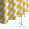 thumbnail image 6 of Yellow White Checkerboard Checkered Pattern Shower Curtain 36"x72" ,Bathroom Decorative Shower Curtains Set with 12 Hooks,Modern Waterproof Washable Shower Curtain, 6 of 6