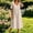 Beige, variant on Women's Cotton Linen V‑Neck Midi Dress Short Sleeve Button Front Casual Loose A‑Line Dress with Functional Side Pockets Army Green S(S)
