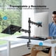 thumbnail image 5 of Soporte para Monitor y Laptop Ajustable para Escritoro, Brazo Articulado para Monitor con Base para Laptop, para 17 a 32 Pulgadas, Soporte Ergonómico Doble, Capacidad para 22 Libras, 5 of 5