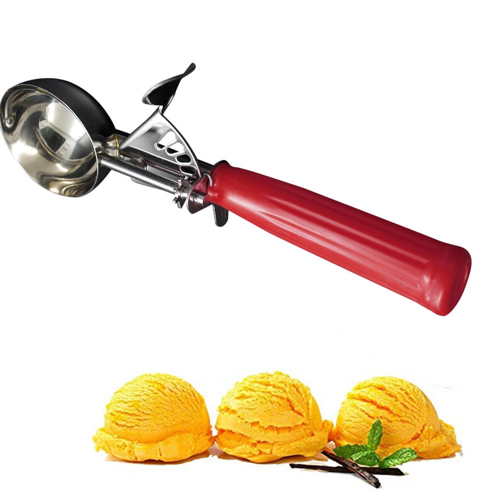 Ice Cream Scoops, Cake Trigger Cookie Scoop Stainless Steel Spoon