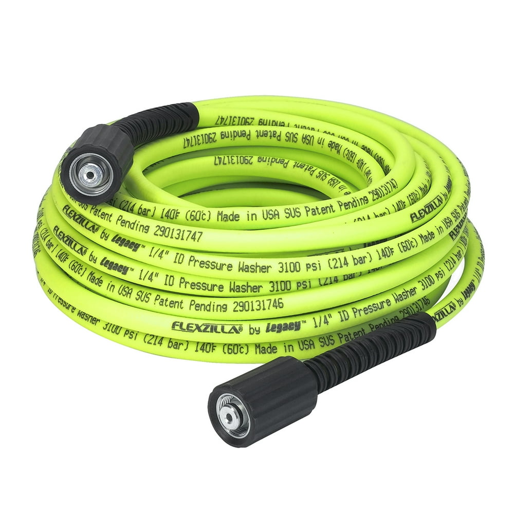 Flexzilla® Pressure Washer Hose, 1/4" x 50’, 3100 PSI, M22 Fittings