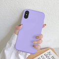 thumbnail image 2 of iPhone Xs Max Case with Screen Protector,Soft Liquid Silicone Gel Rubber Bumper Cover,Slim Fit Shockproof Protective Phone Case for iPhone Xs Max Lavender Purple, 2 of 8