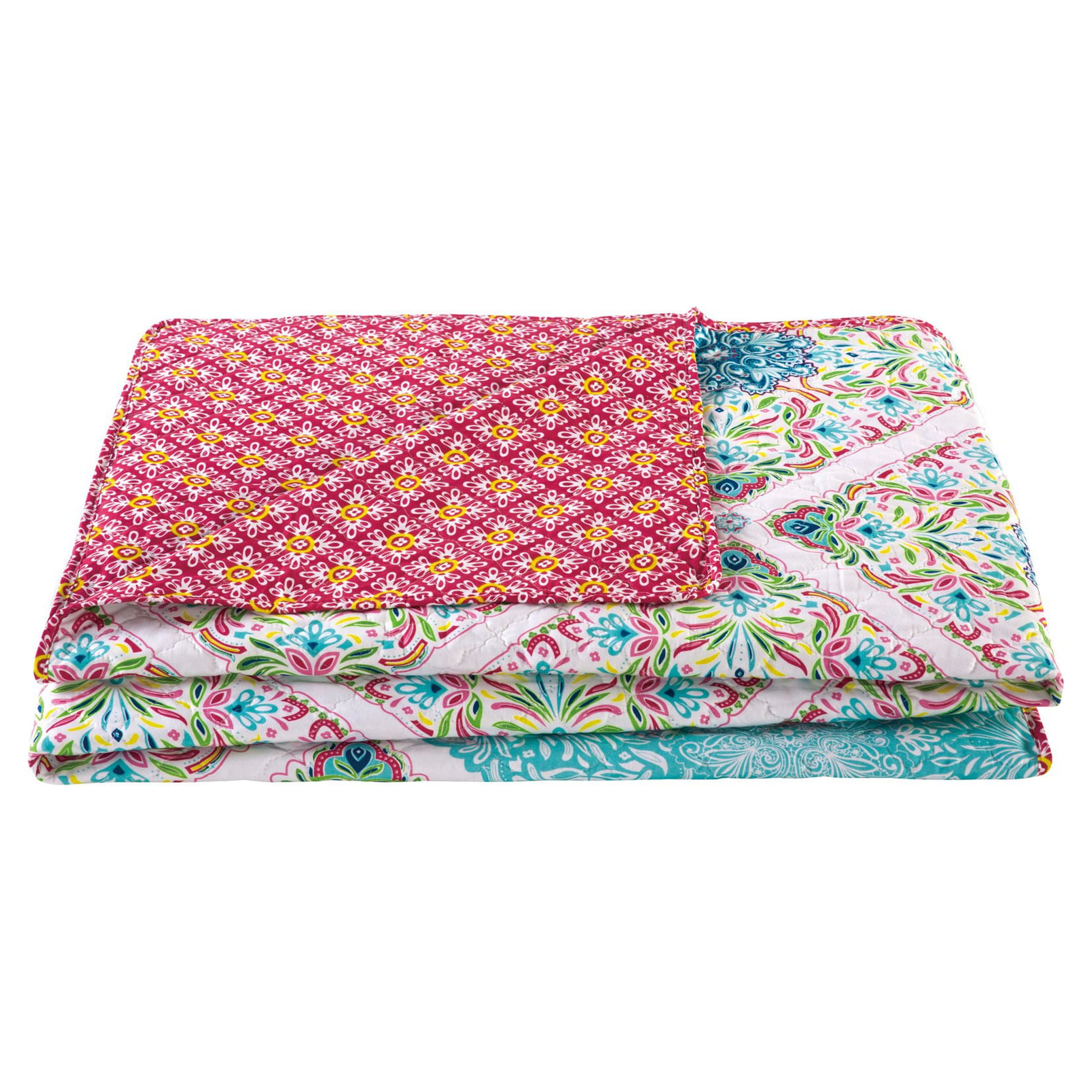 VCNY Windsor 5-Piece Multicolor Medallion Reversible Quilt Set, Queen, Adult, Unisex