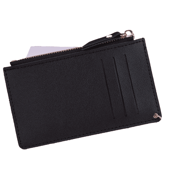 GASTROPOD Wallet Women Leather Keychain Wallet for Women Solid Color Business Card Holder,Purple