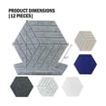 thumbnail image 2 of Paneles insonorizados PENGJJMXG Hexagonales autoadhesivos 12 piezas, 2 of 5