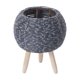 thumbnail image 2 of Imitation Rattan Flower Stand Triangular Support Flowerpot Indoor Desktop Potted Storage Container Office Woven Pot, 2 of 6