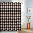 thumbnail image 4 of Shower Curtains for Bathroom, Black Plaid Waterproof Fabric Shower Curtain, Vintage Country Gray Buffalo Check Gingham Decorative Bathroom Curtain for Bathtub, 72"x84", No Hooks Included, 4 of 9