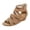 Brown, variant on Women's Open Toe Wedge Gladiator Sandals High Top with Back Zipper Shoes Breathable Soft Orthopedic Vintage Wedge Heels Black Size 9