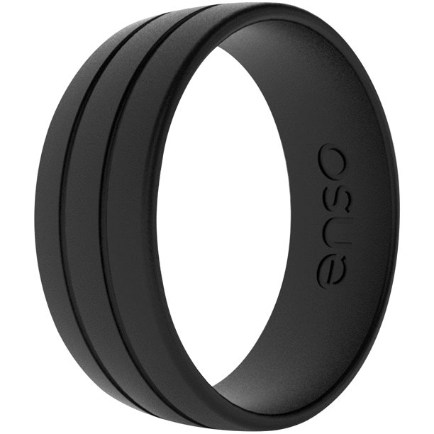 Enso Rings Ultralite Series Silicone Ring Obsidian 12