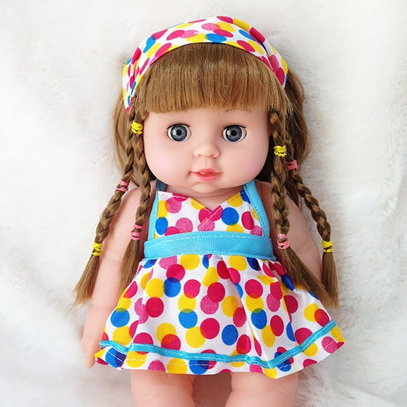 SIfdSeng Toddler Toys Cute Girl Dolls African American Play Dolls Lifelike 12 Inch Baby Play Dolls Mini Toys for Girls Baby Boy Toys