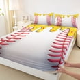 thumbnail image 4 of Erosebridal Teens Ice Cream Baseball Full Size Sheets 4-Piece,Sport Gamer Bed Sheets for Kids,Lightweight Room Decor, 4 of 5