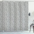 thumbnail image 1 of Ambesonne Black and White Shower Curtain, Folk Floral, 69"Wx84"L, White and Black, 1 of 3