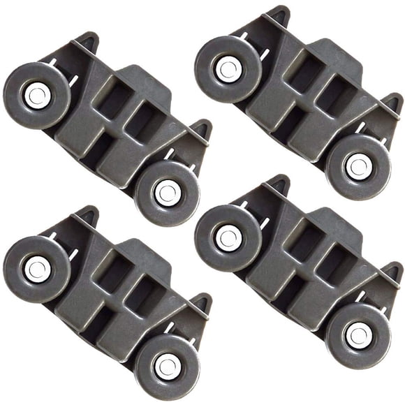 W10195416 Nouveaux Axes Métalliques Améliorés Pièces de Rechange pour Support Inférieur de Roue de Lave-Vaisselle pour Kitchenaid Whirlpool Kenmore Kitchenaid W10195416V, AP5983730, PS11722152, W10195416VP (Lot de 4)