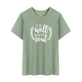 thumbnail image 3 of TWZH Women It Is Well With My Soul Letter Olive Leaves Graphic T-shirts Tops, 3 of 6