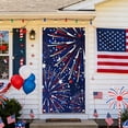 thumbnail image 6 of erdimoy 4th of July Patriotic Door Cover Banner, 35×70 Inch Firework & American Flag Backdrop for Independence Day Decor, 6 of 6