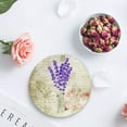 thumbnail image 4 of FMSHPON Lavender Flowers Vintage Set of 8 Round Coaster for Drinks, Absorbent Ceramic Stone Coasters Cup Mat with Cork Base for Home Kitchen Room Coffee Table Bar Decor, 4 of 6