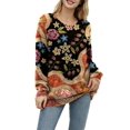 thumbnail image 1 of Jersey YESNO de punto extragrande estampado para mujer, 3XL S01, 1 of 5