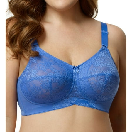 

Women s Elila 1303 Lace Wireless Soft-cup Bra (Cobalt Blue 40D)